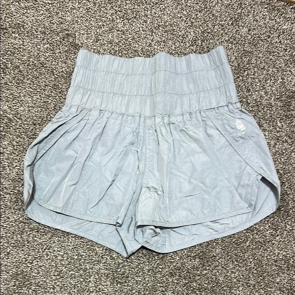 FP Movement by Free People Pants - Free people movement feelin fit femme high waisted silver running workout shorts